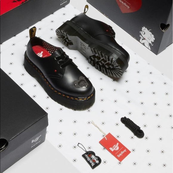 Dr. Martens 1461 BETTY BOOP LEATHER PLATFORM SHOES - Picture 14 of 15